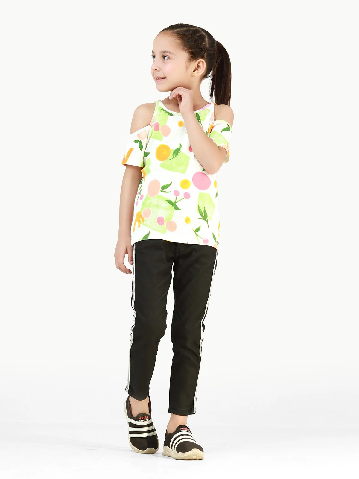 Girl's White Multi Top - EGTK20-011 - Image 4