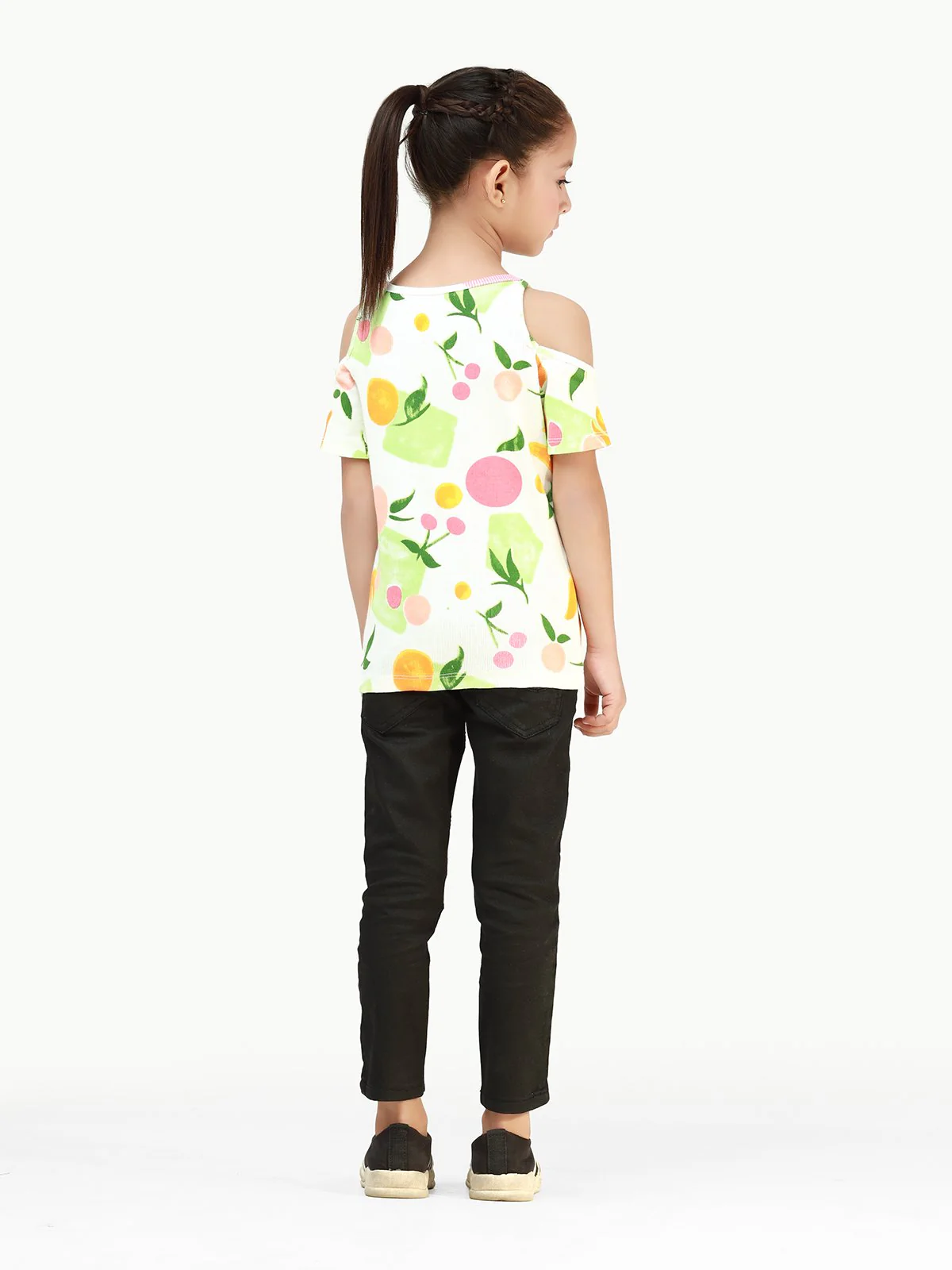 Girl's White Multi Top - EGTK20-011 - Image 5