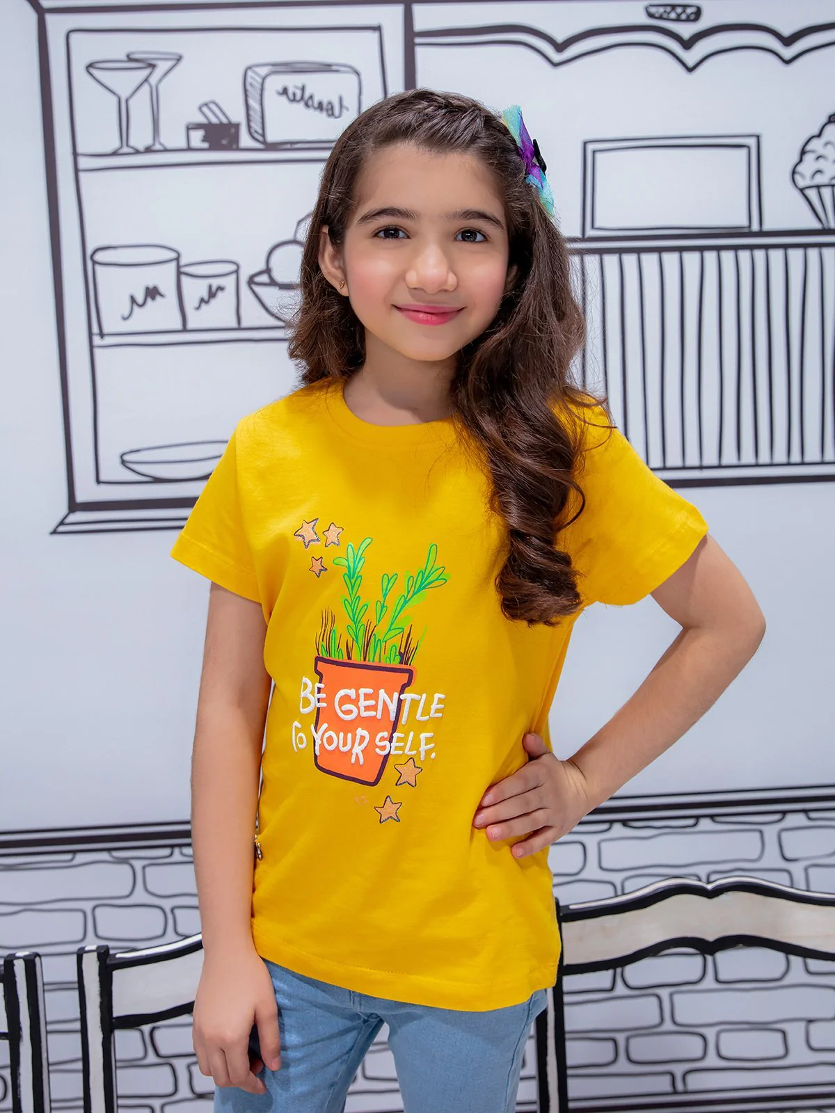 Girl's Mustard Top - EGTK21-004 - Image 2