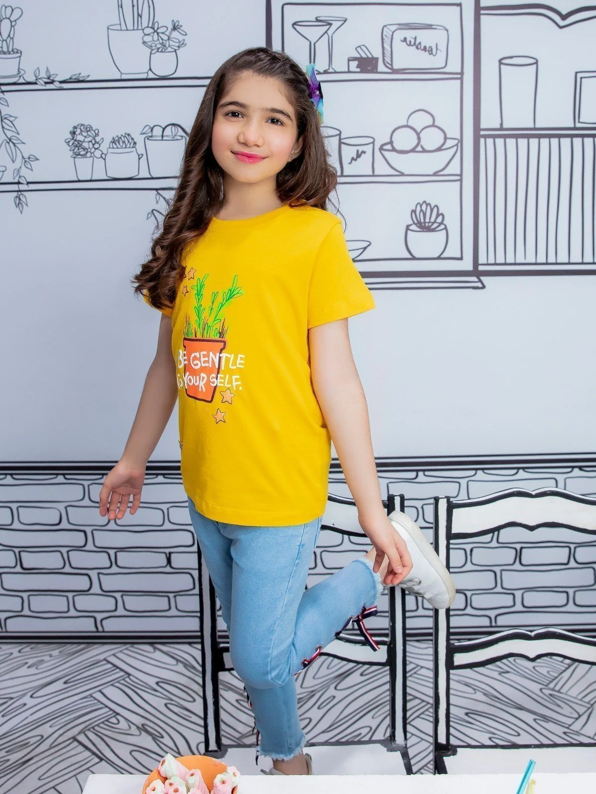 Girl's Mustard Top - EGTK21-004 - Image 3