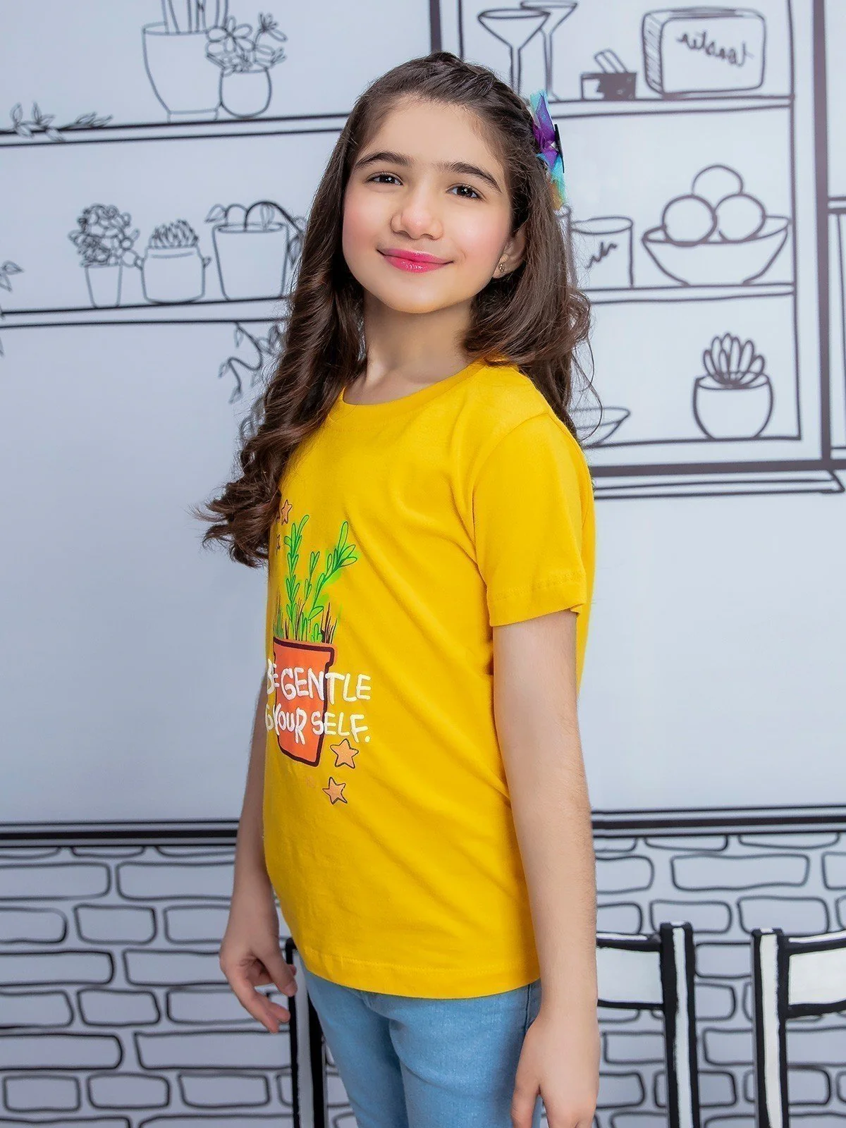 Girl's Mustard Top - EGTK21-004 - Image 4