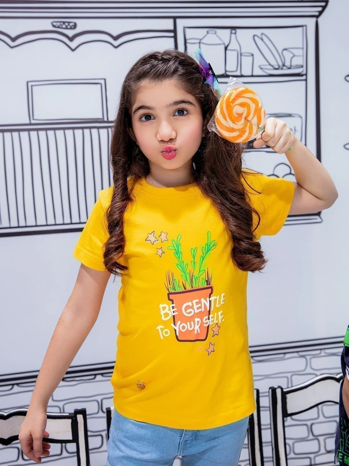 Girl's Mustard Top - EGTK21-004 - Image 6