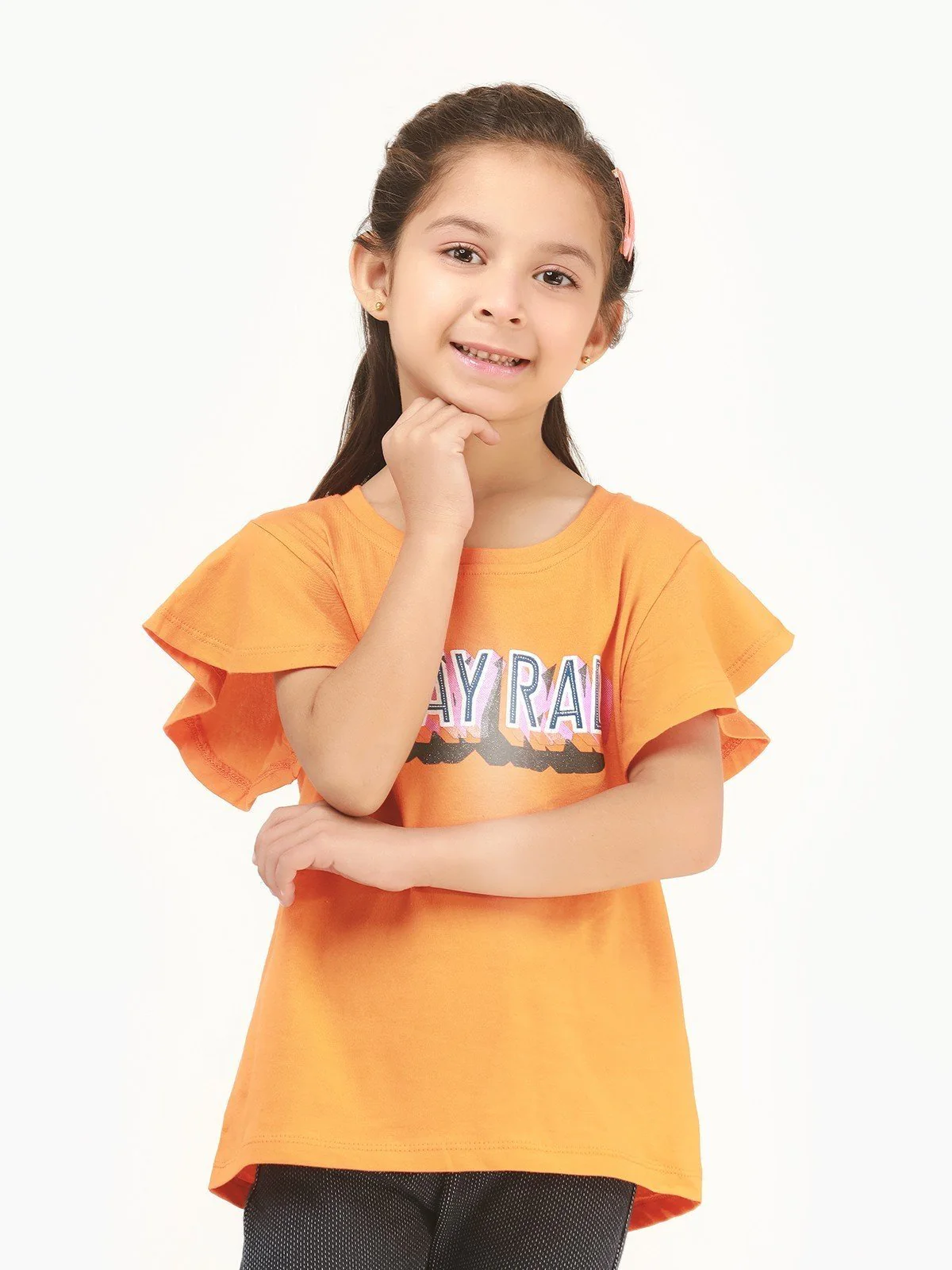 Girl's Orange Top - EGTK21-006