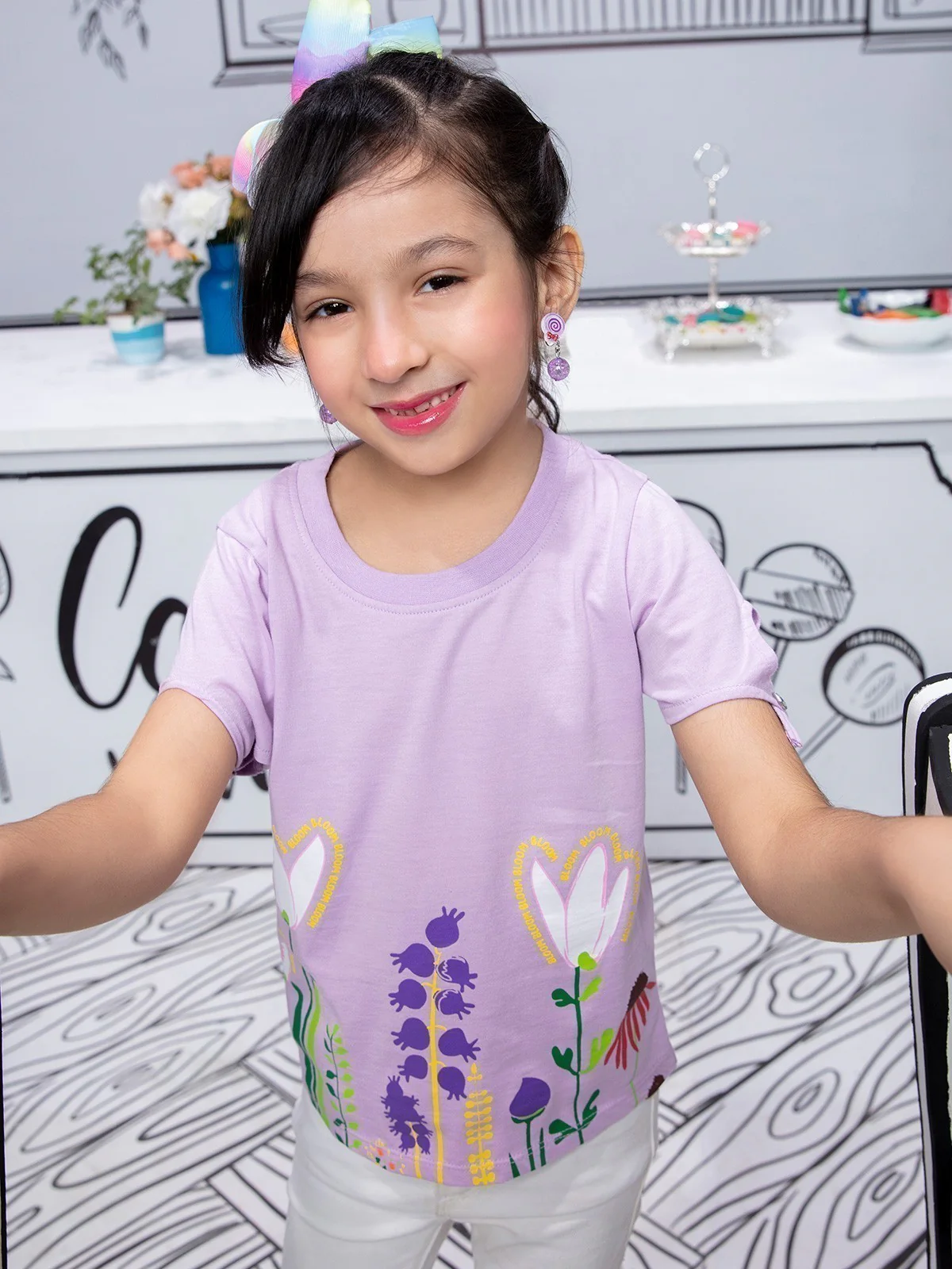 Girl's Lavender Top - EGTK21-010 - Image 2