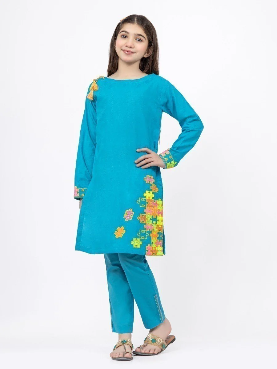 Girl's Bright Blue Pret - EGTKE21-70274 (2-Pcs) - Image 3