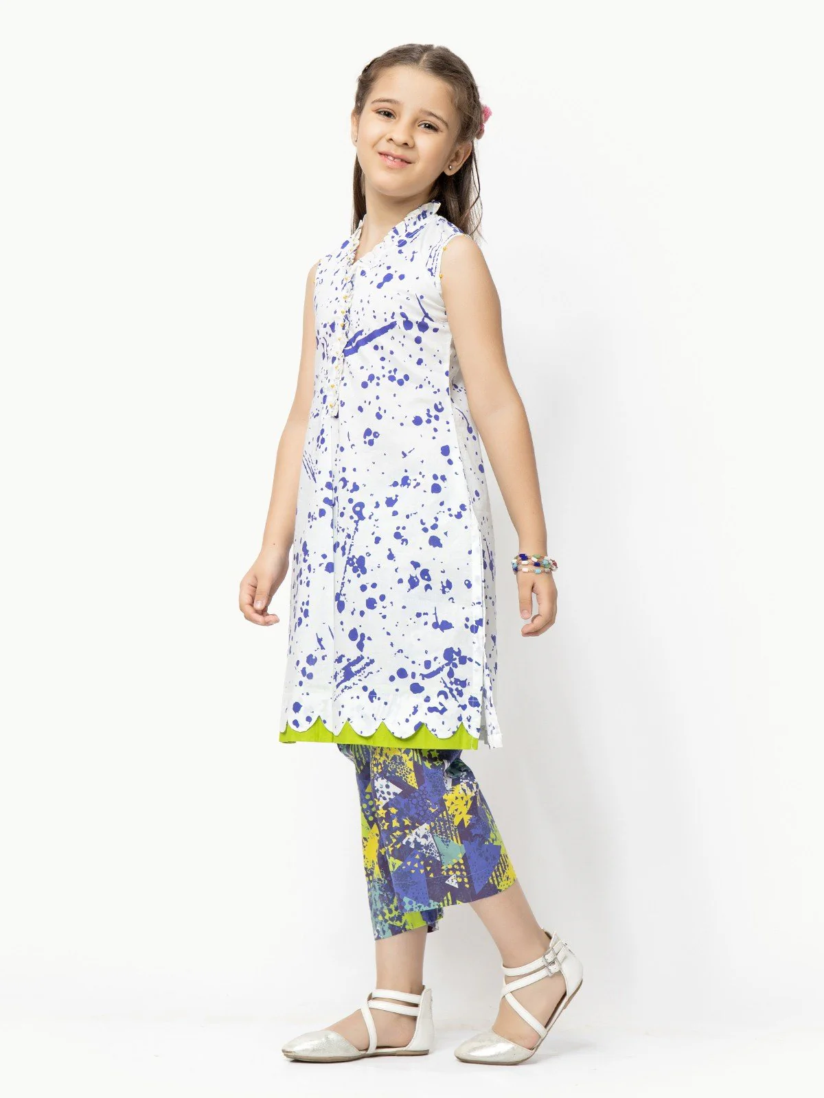 Girl's White & Blue Pret - EGTKE22-70280 (2-Pcs) - Image 3