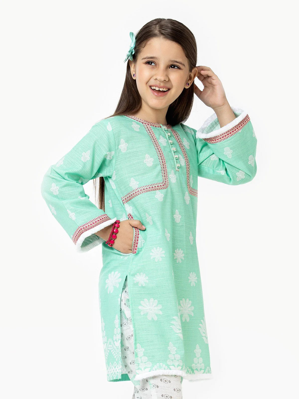 Girl's Light Green Pret - EGTKE22-70315 (2-Pcs) - Image 2
