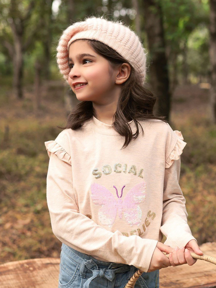 Girl's Peach Top - EGTKF20-005 - Image 2