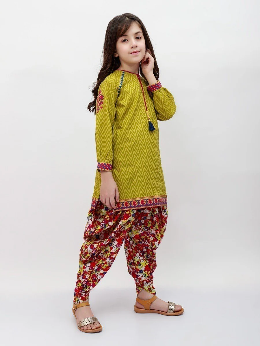 Girl's Bright Olive Pret - EGTKP20-70190 (2-Pcs) - Image 2