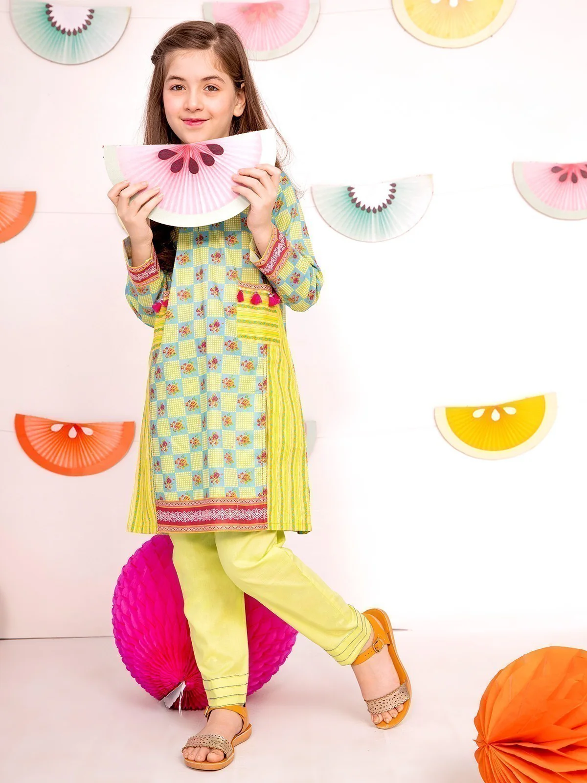 Girl's Light Green Pret - EGTKP21-70202 (2-Pcs)
