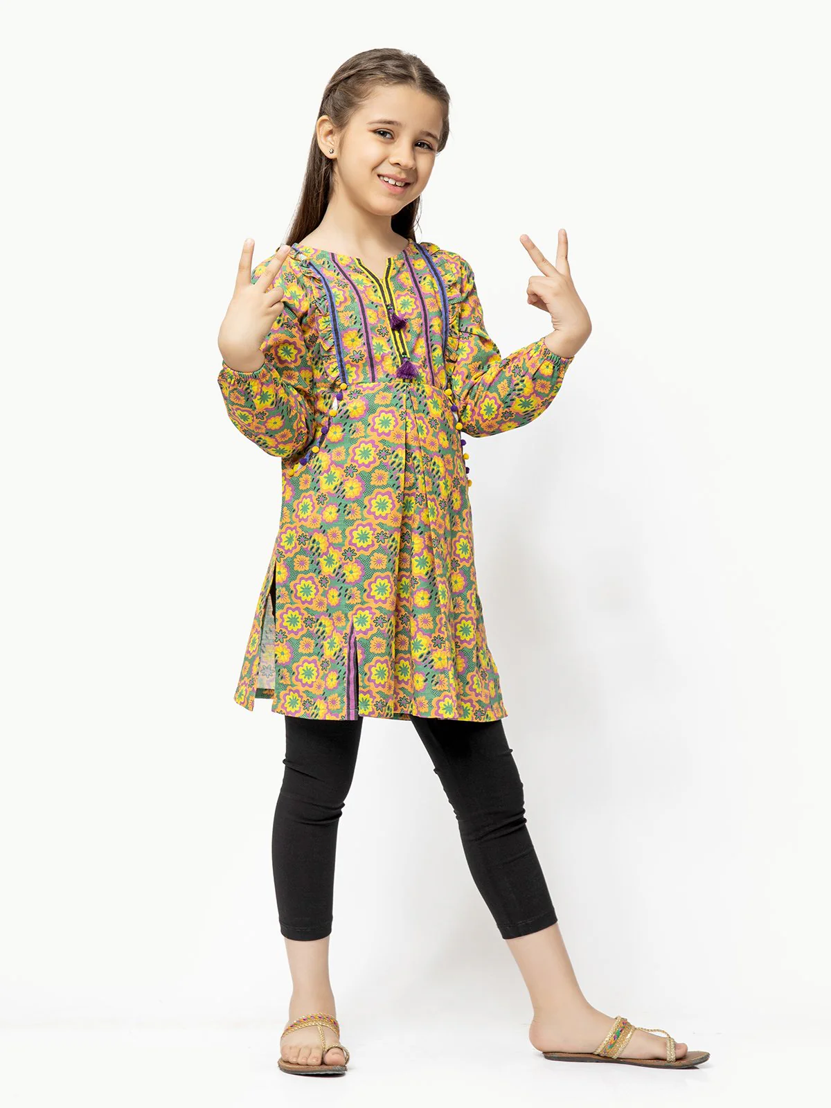 Girl's Green Multi Pret - EGTKP22-70333 - Image 3