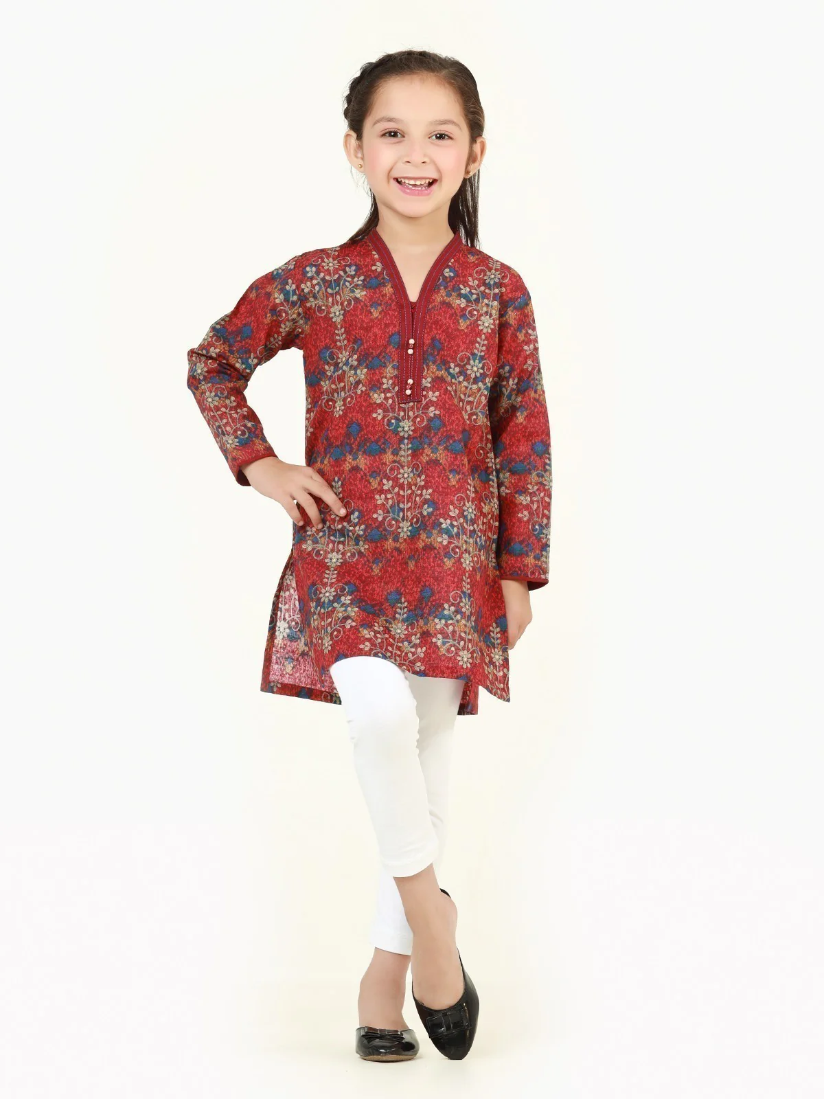 Girl's Red Multi Pret - EGTKP22-70381