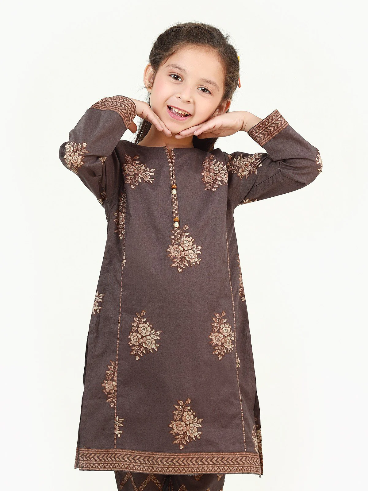 Girl's Brown Pret - EGTKP22-70454 (2-Pcs) - Image 2