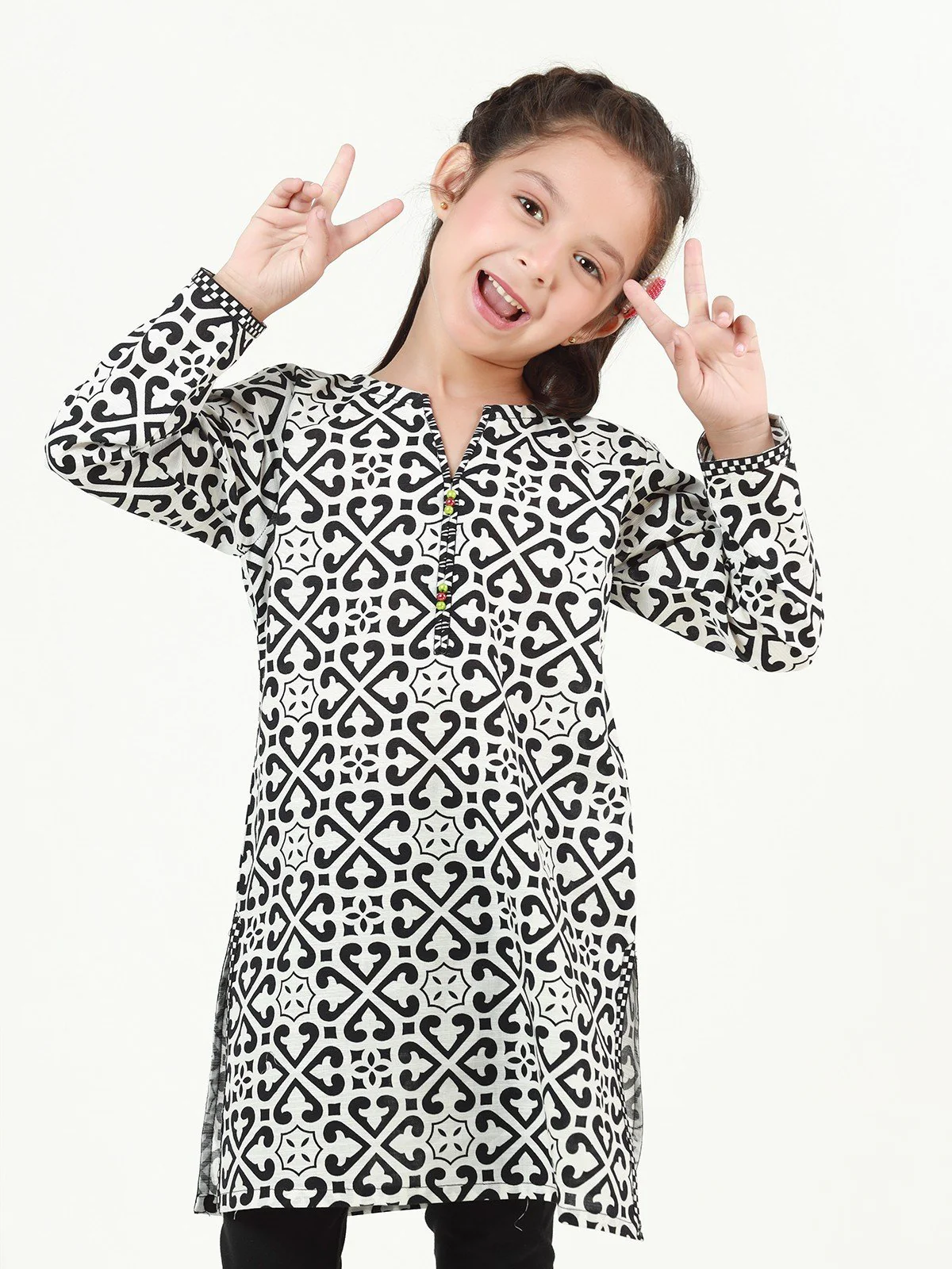 Girls White & Black Pret - EGTKP22-70455 - Image 2