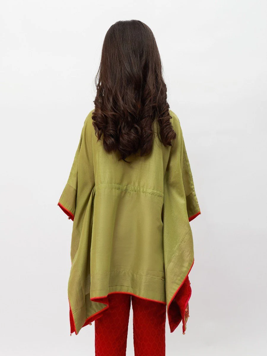Girl's Green Pishwas - EGTP20-22110 - Image 2