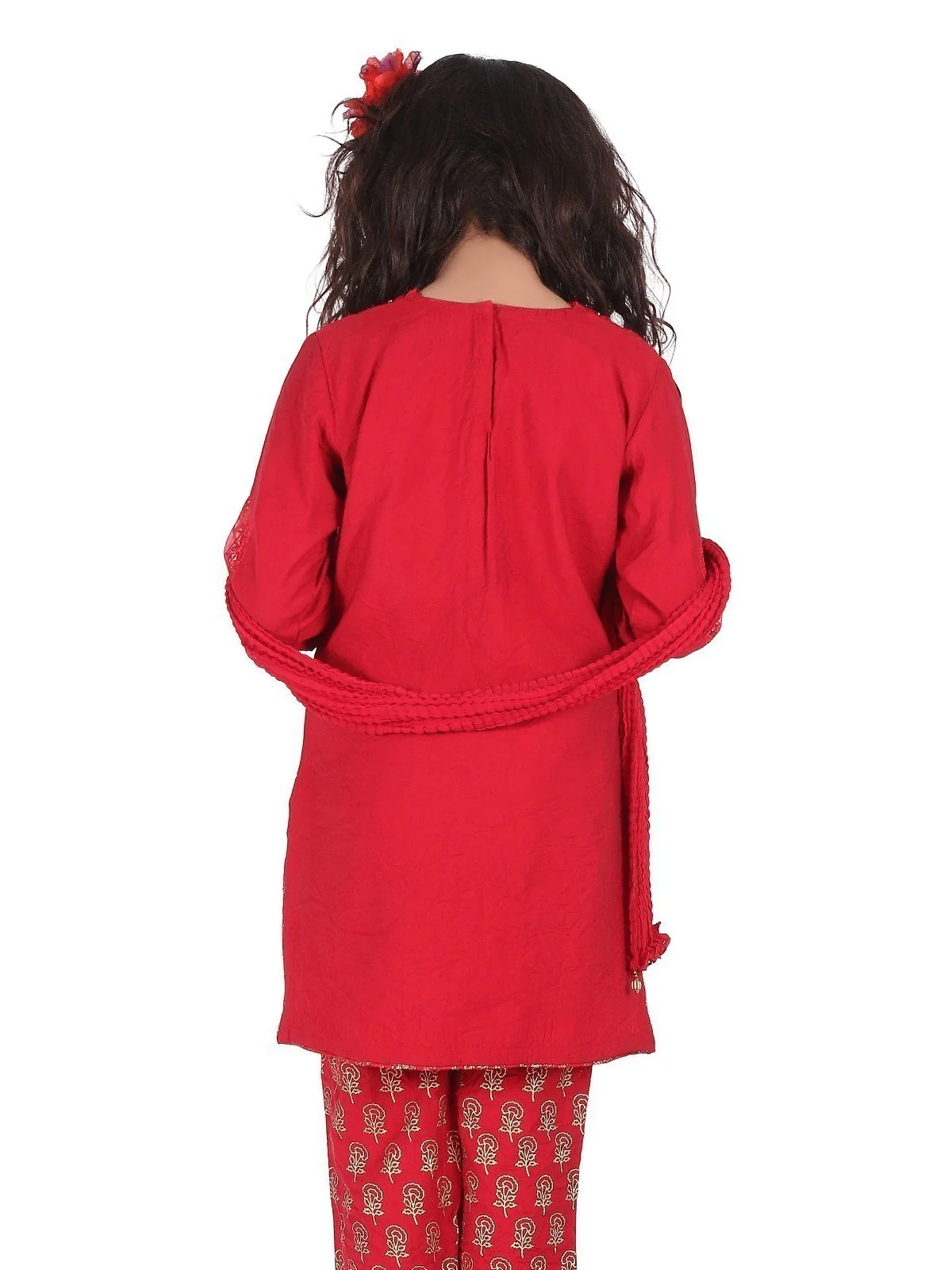 Girl's Red Pishwas - EGTP20-22139 - Image 3