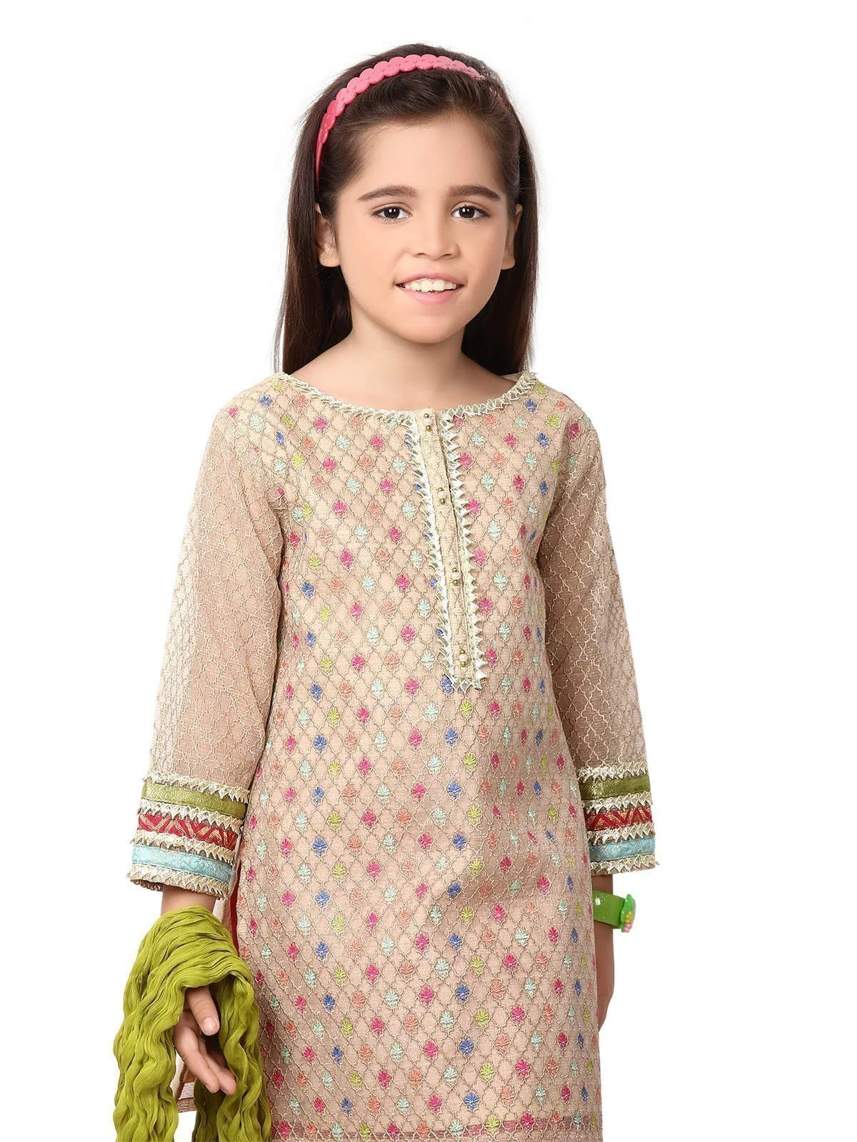Girl's Fawn Pishwas - EGTP20-22141 - Image 2