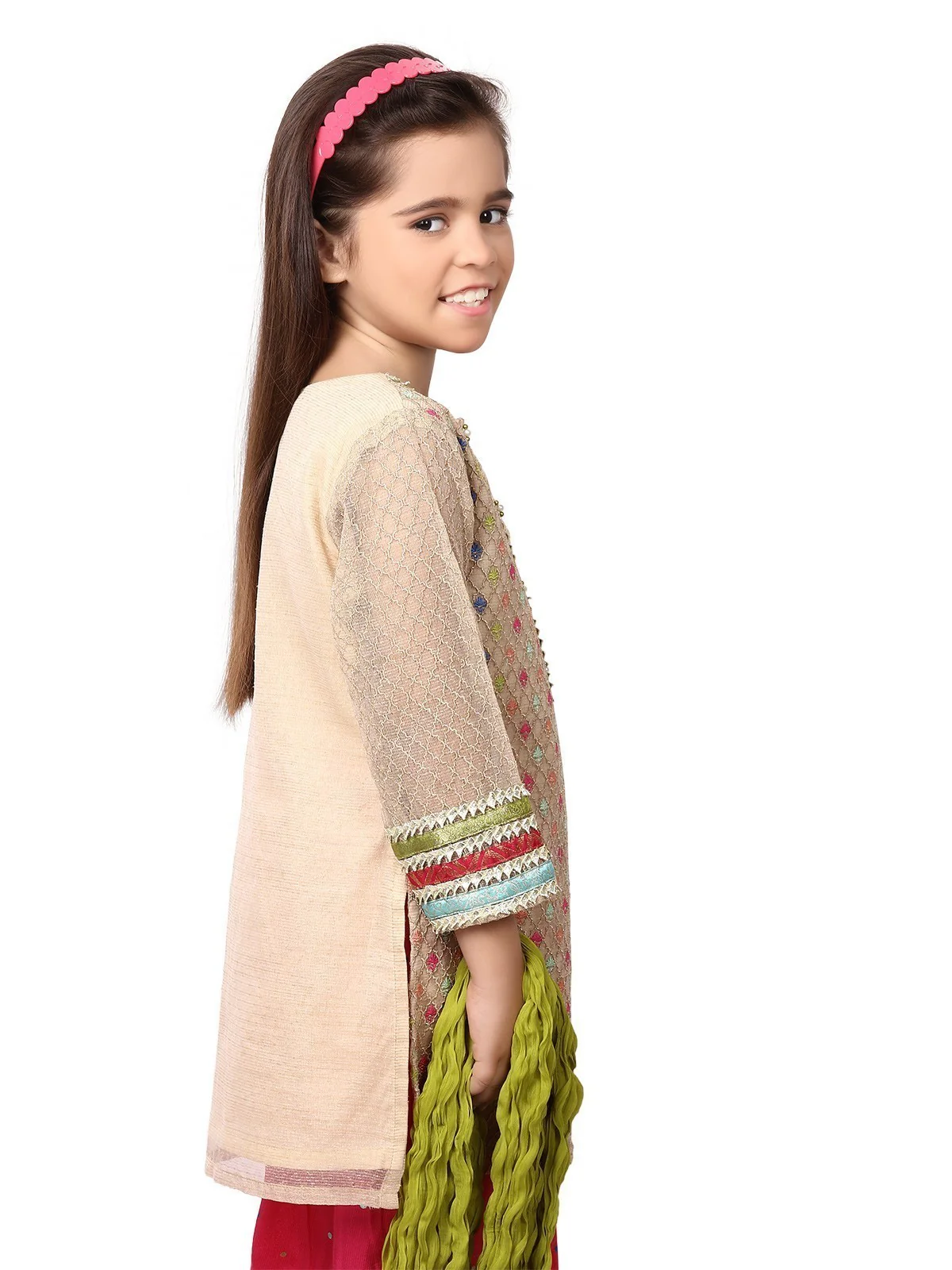 Girl's Fawn Pishwas - EGTP20-22141 - Image 3