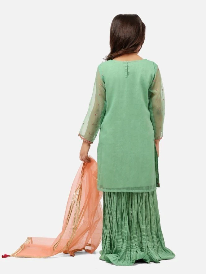 Girl's Green Pishwas - EGTP20-22153 - Image 2
