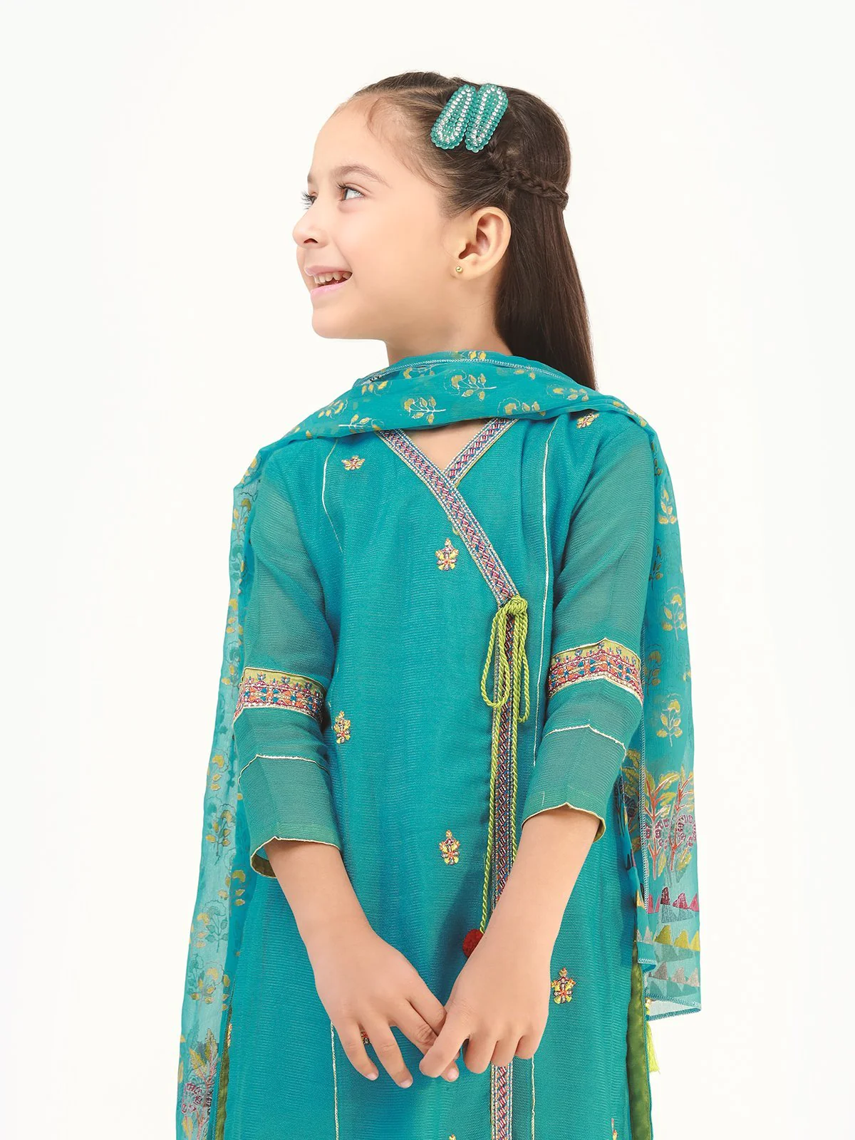 Girl's Bright Blue Pishwas - EGTP20-22157 - Image 2