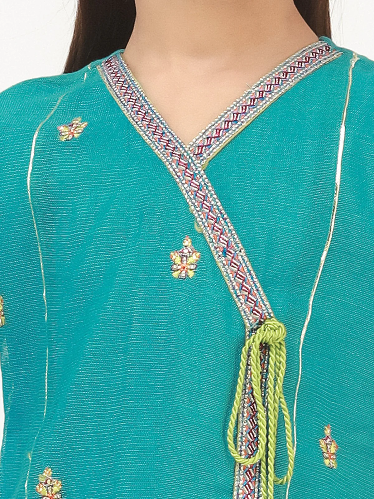 Girl's Bright Blue Pishwas - EGTP20-22157 - Image 5