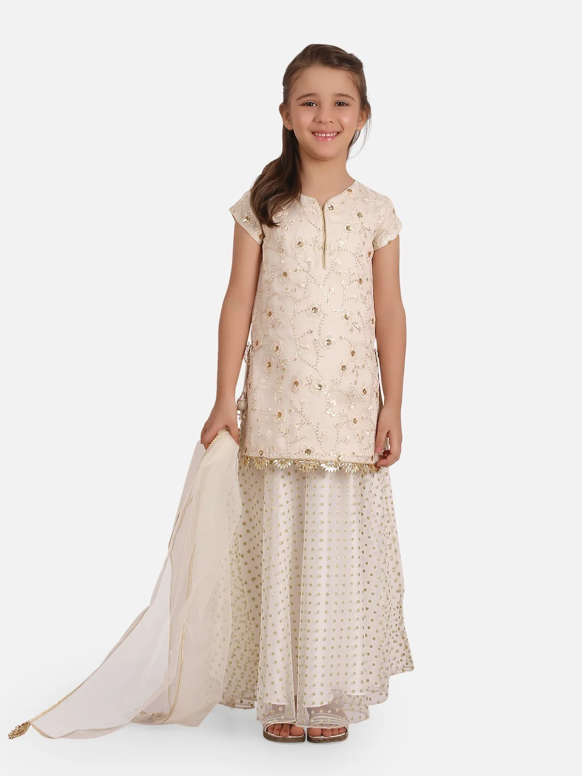 Girl's Off White Pishwas - EGTP20-22164 - Image 2