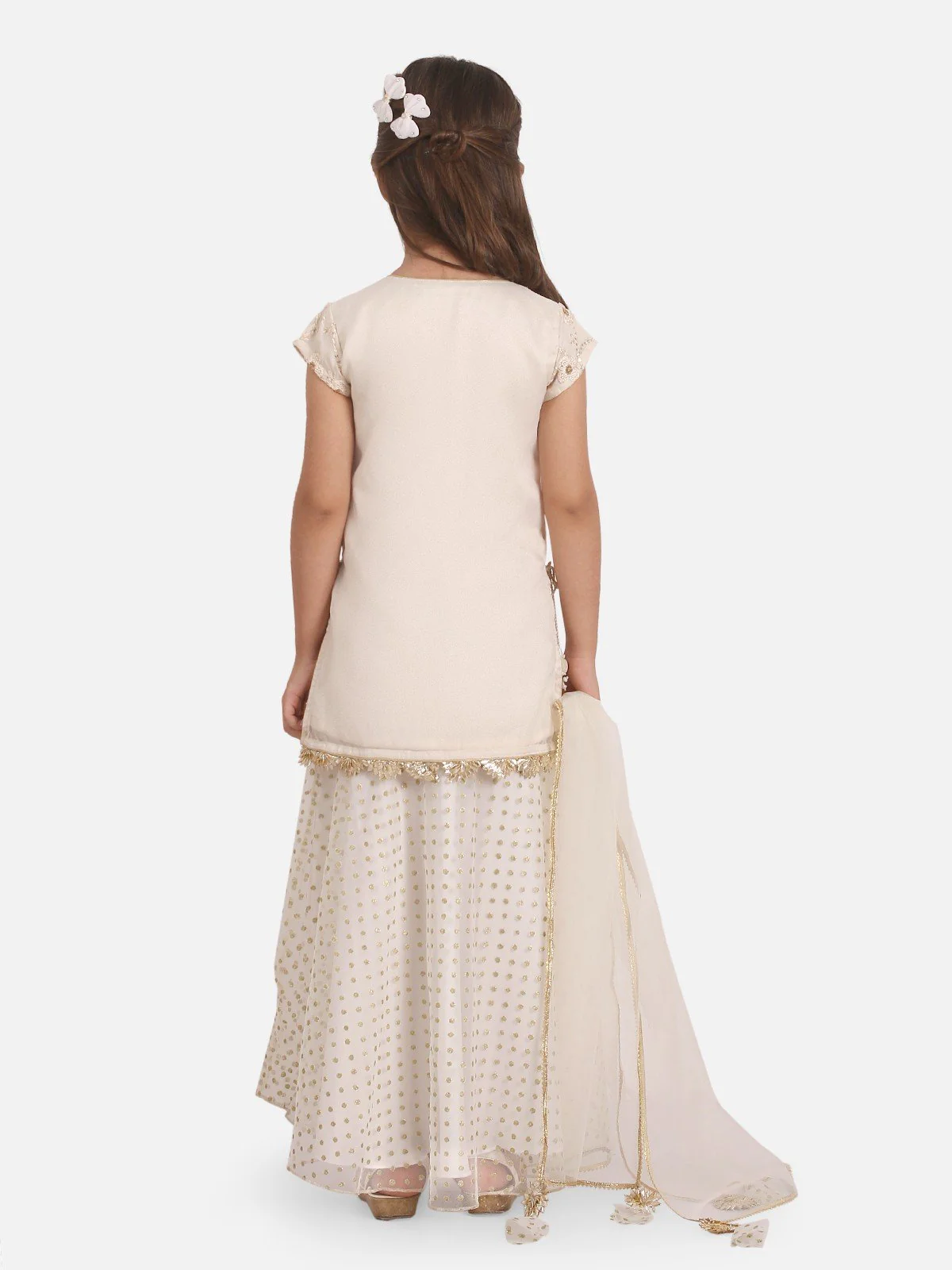 Girl's Off White Pishwas - EGTP20-22164 - Image 3