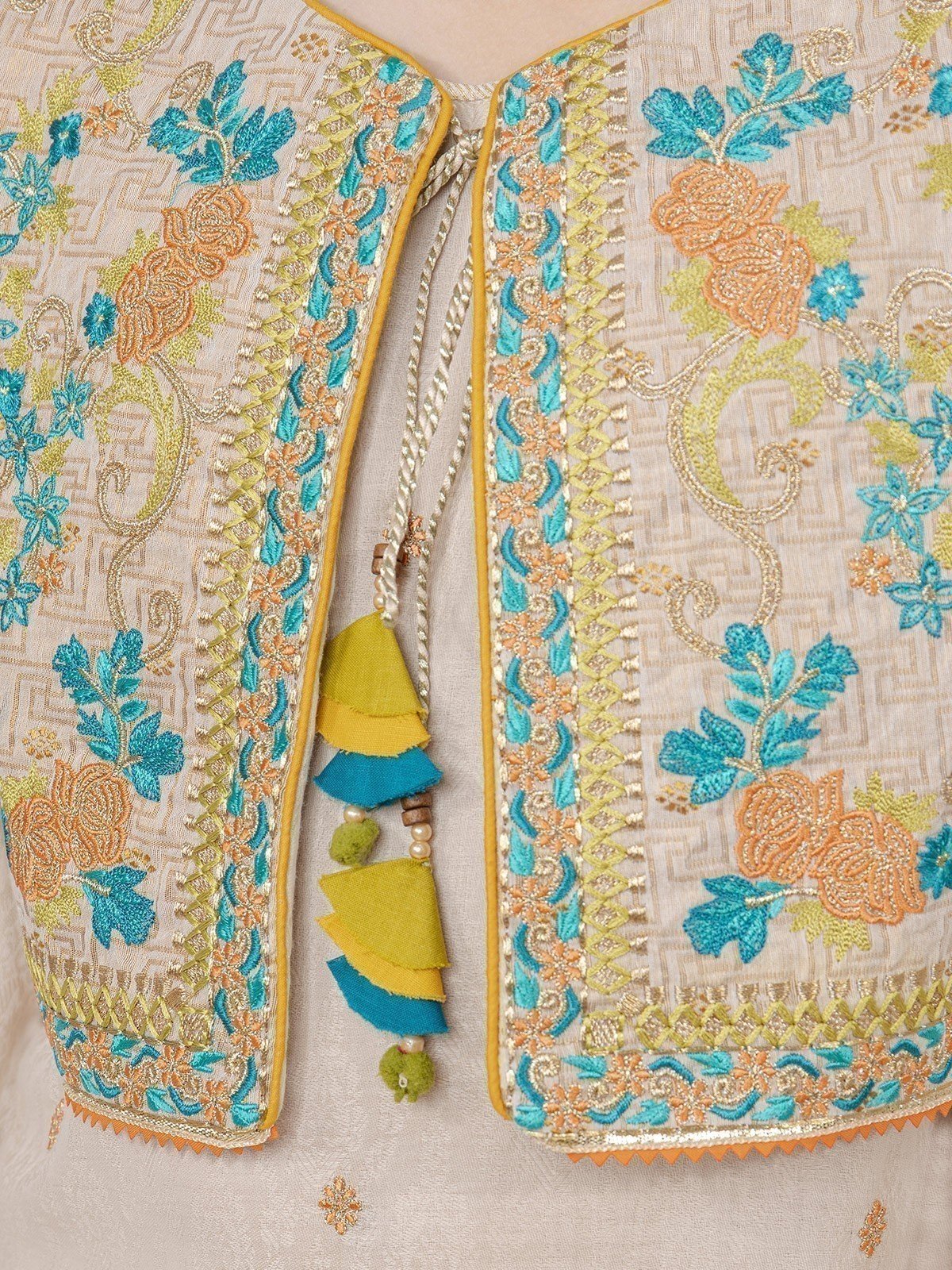 Girl's Beige Pishwas - EGTP21-22143 - Image 5