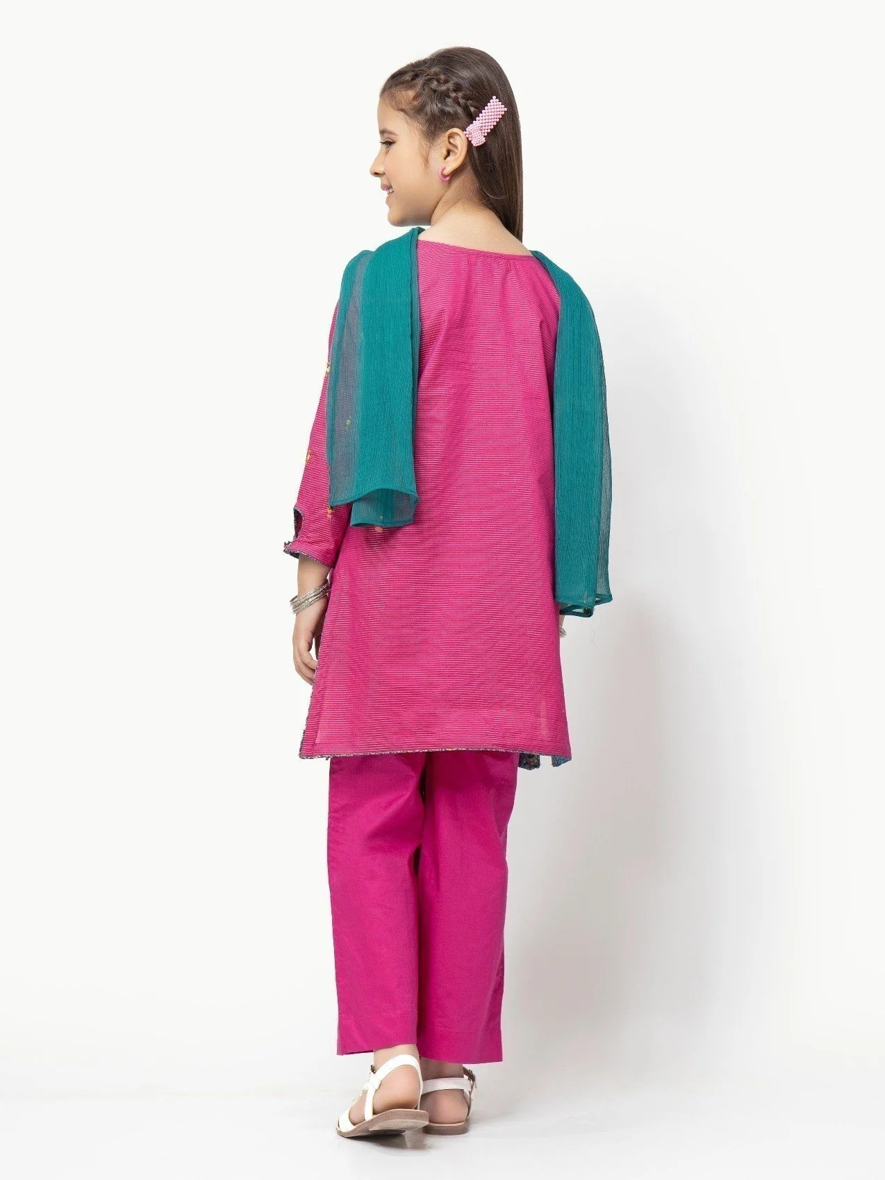 Girl's Pink Pishwas - EGTP21-22173 - Image 5