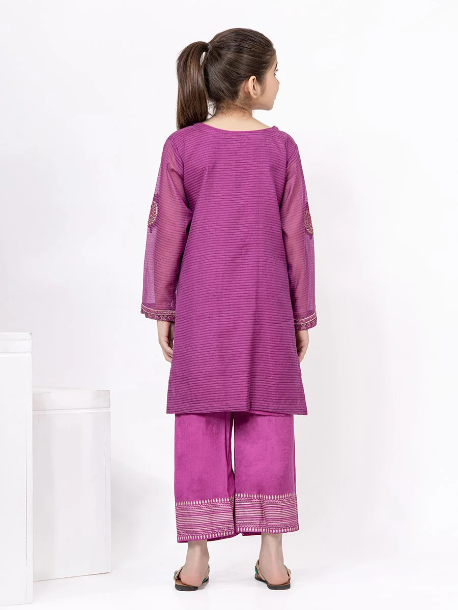 Girl's Magenta Pishwas - EGTP21-22175 - Image 7