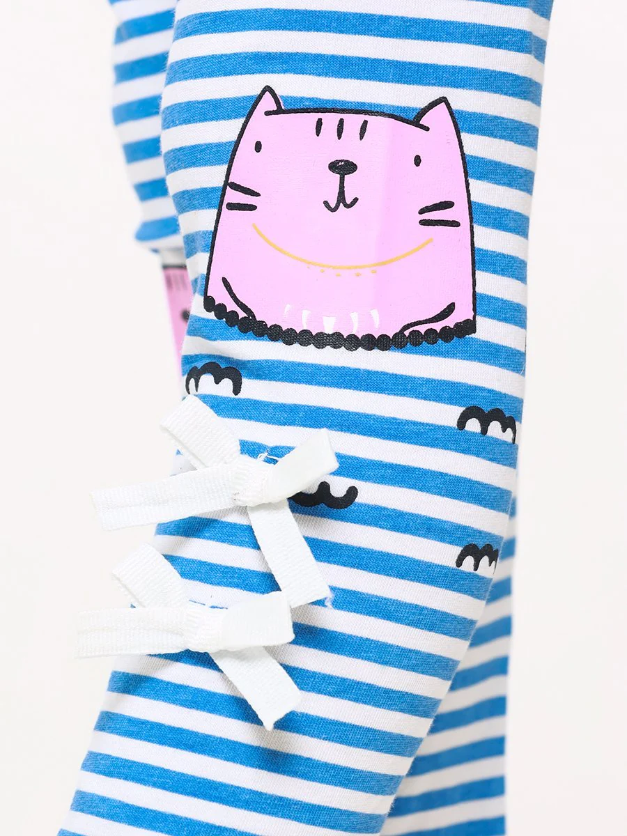 Girl's White & Blue Co-Ord Set - EGTS21-002 - Image 5