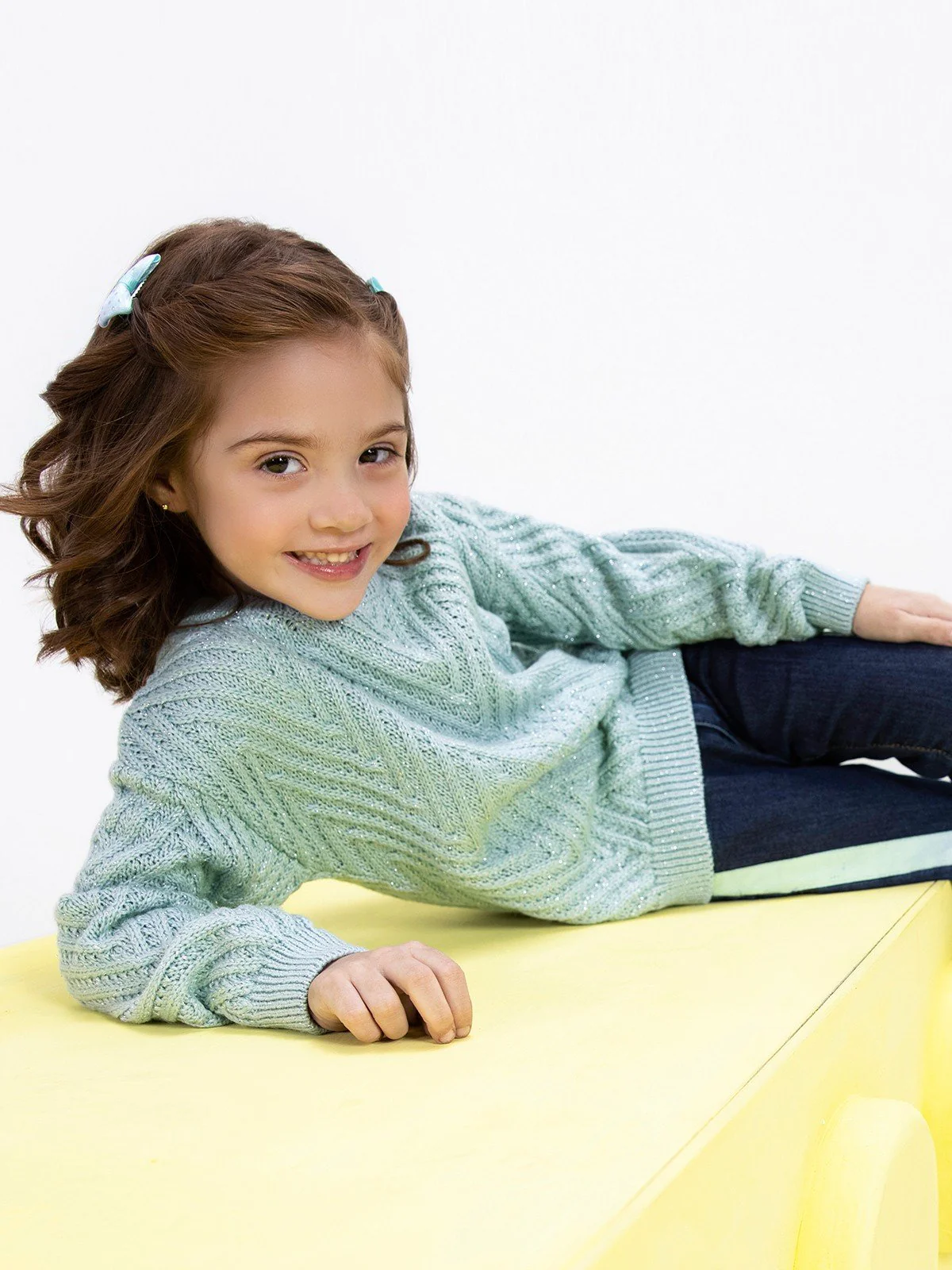 Girl's Teal Green Sweater - EGTSWT21-005 - Image 6