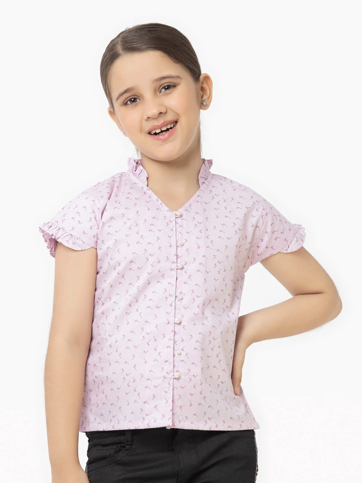 Girl's Light Pink Fusion Top - EGTW22-025 - Image 2
