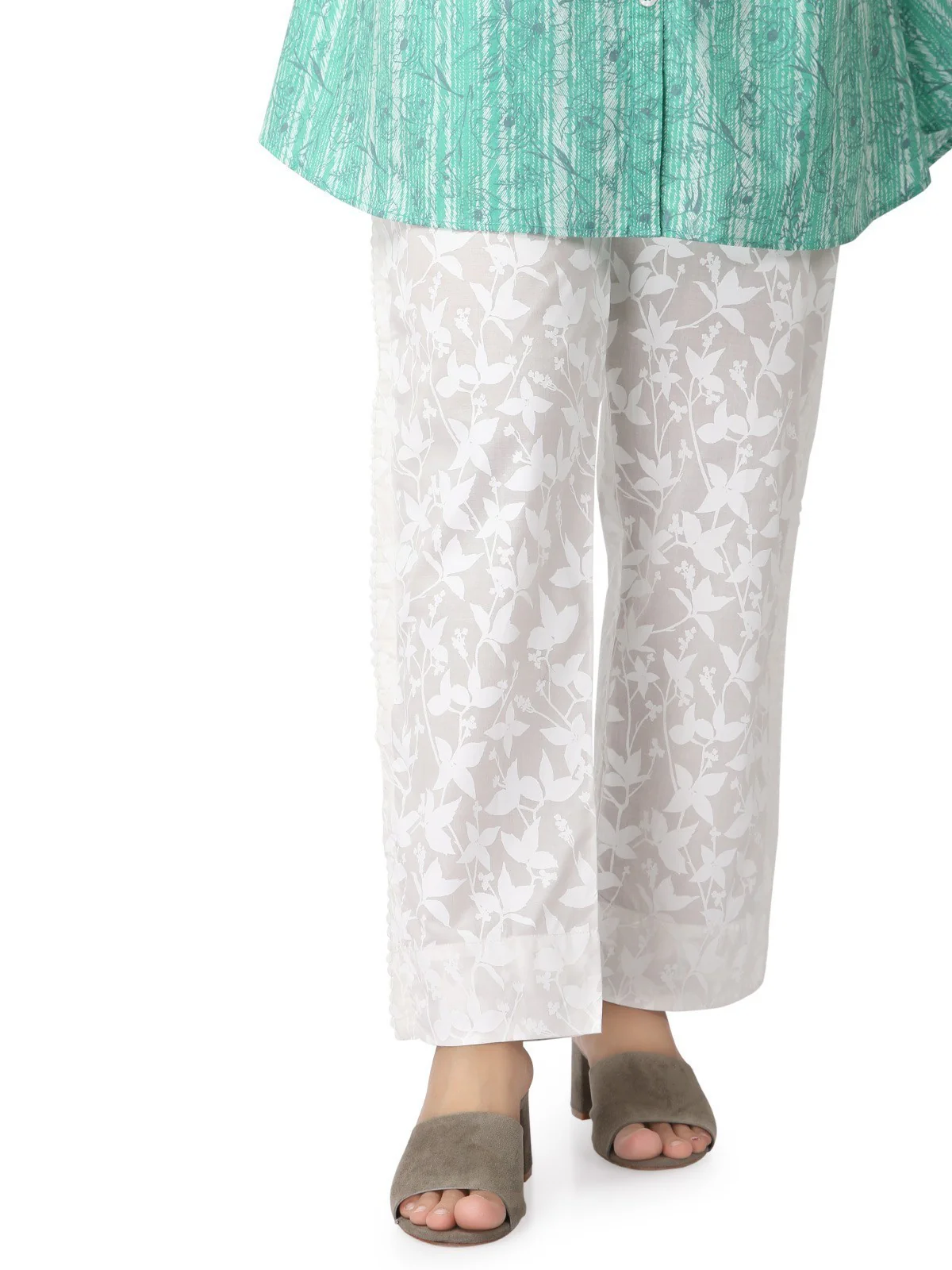 Women's Off White Trouser - ELB19-76171 - Image 2