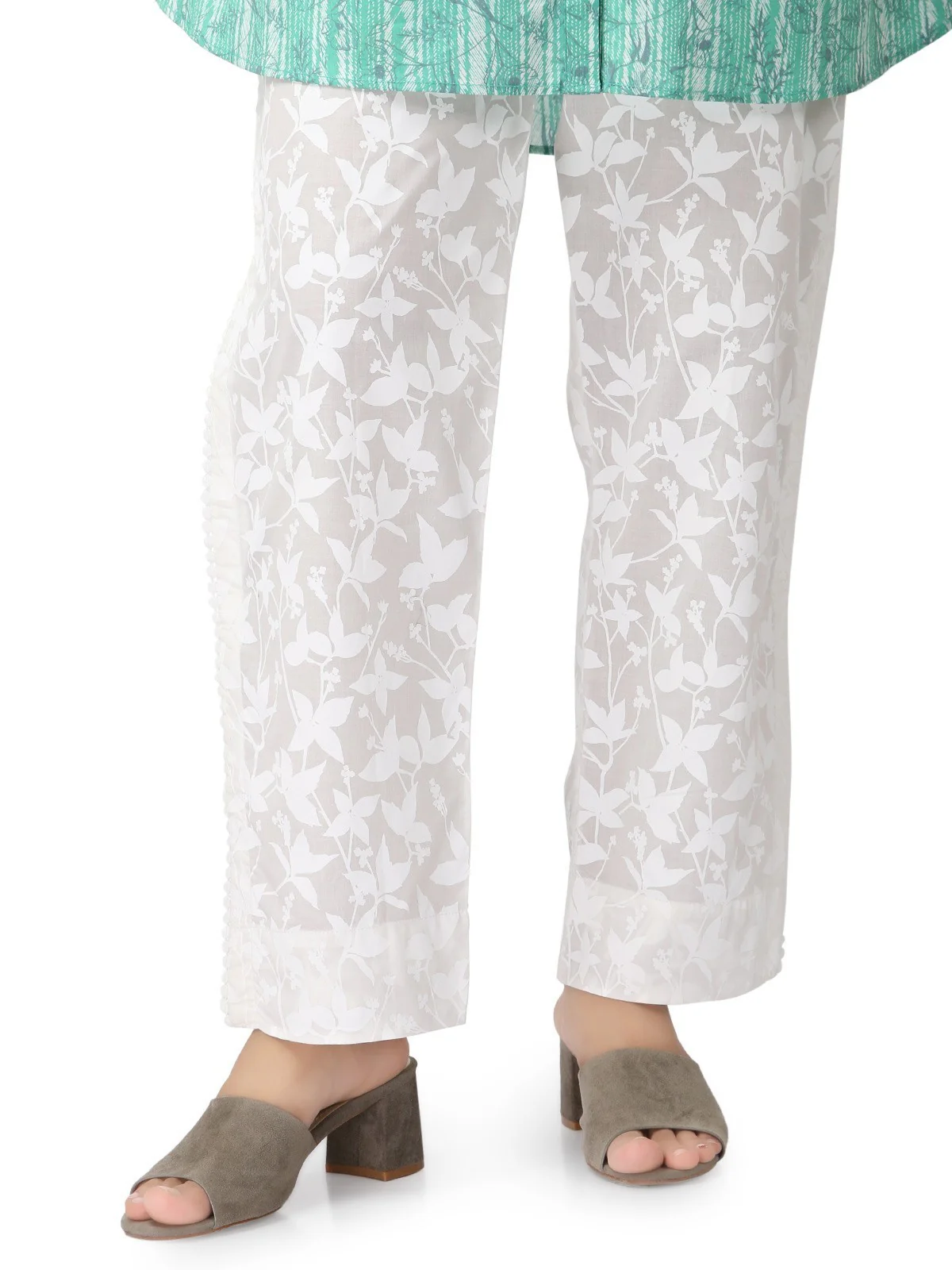 Women's Off White Trouser - ELB19-76171 - Image 3