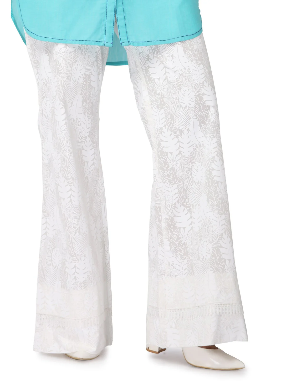 Women's Off White Trouser - ELB19-76173 - Image 3