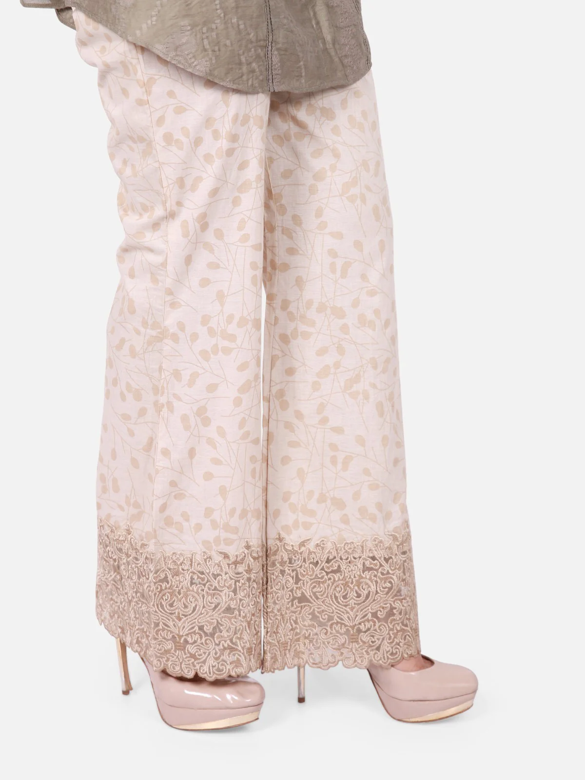 Women's Beige Trouser - ELBE18-76076 - Image 2