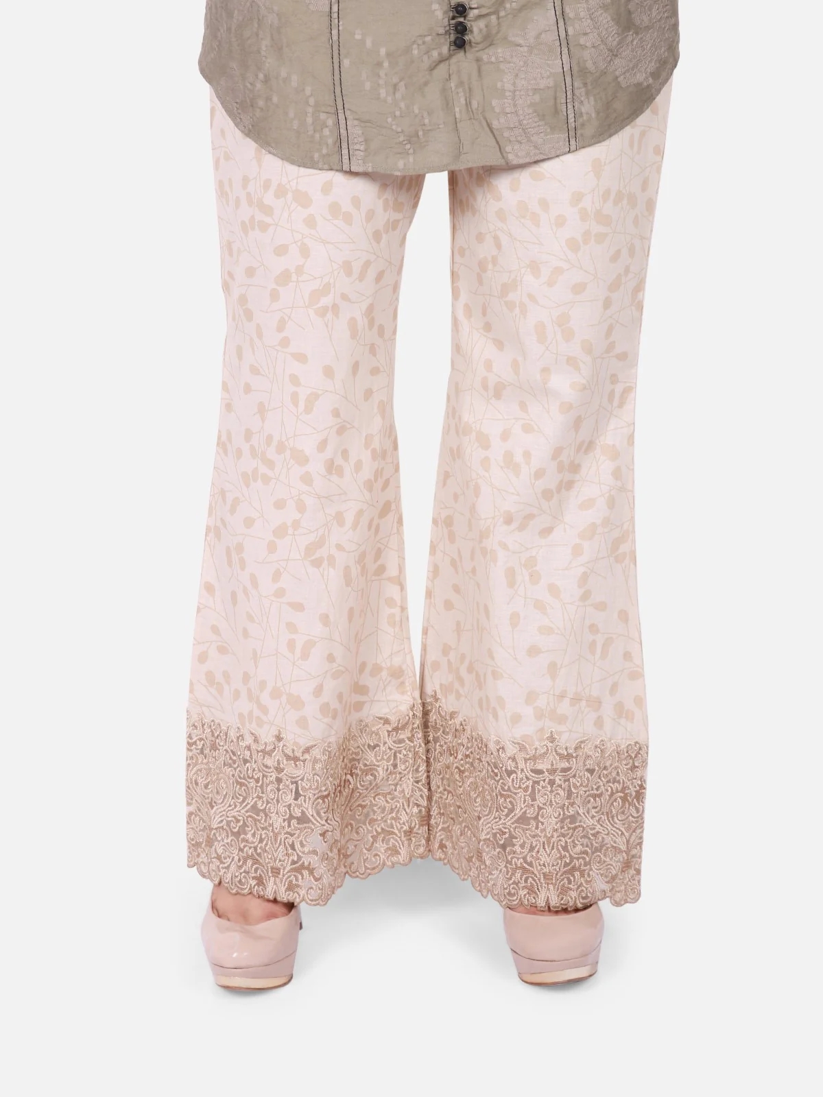 Women's Beige Trouser - ELBE18-76076 - Image 3