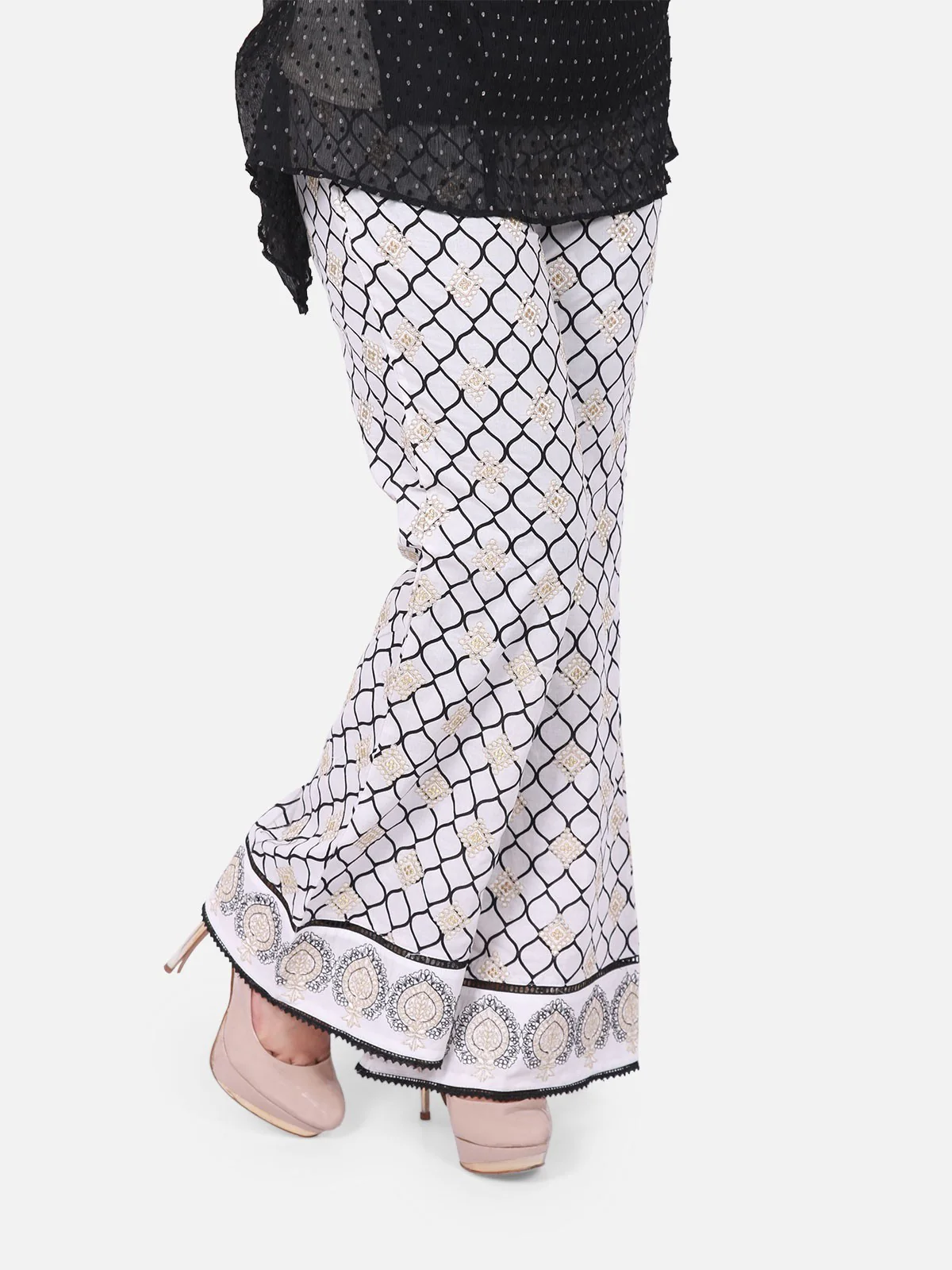 Women's Off White Trouser - ELBE18-76100 - Image 2