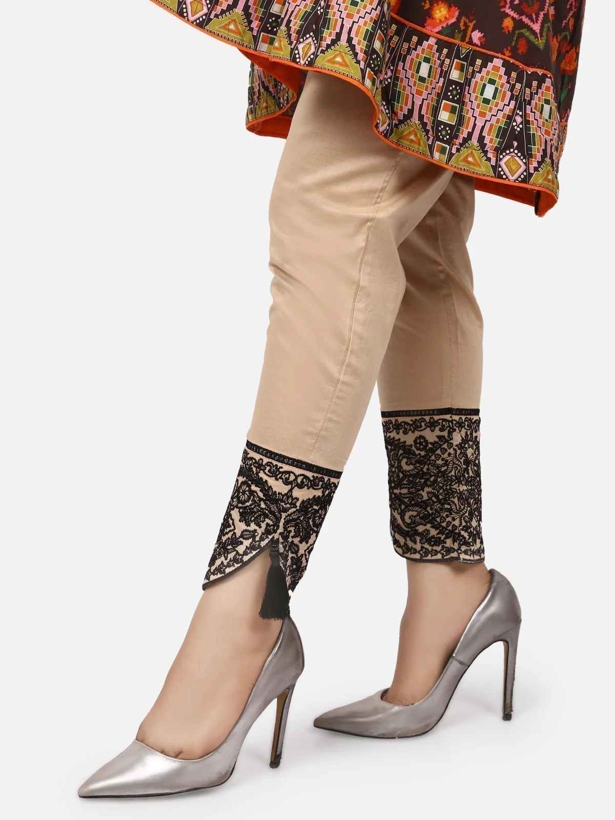 Women's Beige Trouser - ELBE19-76175 - Image 3