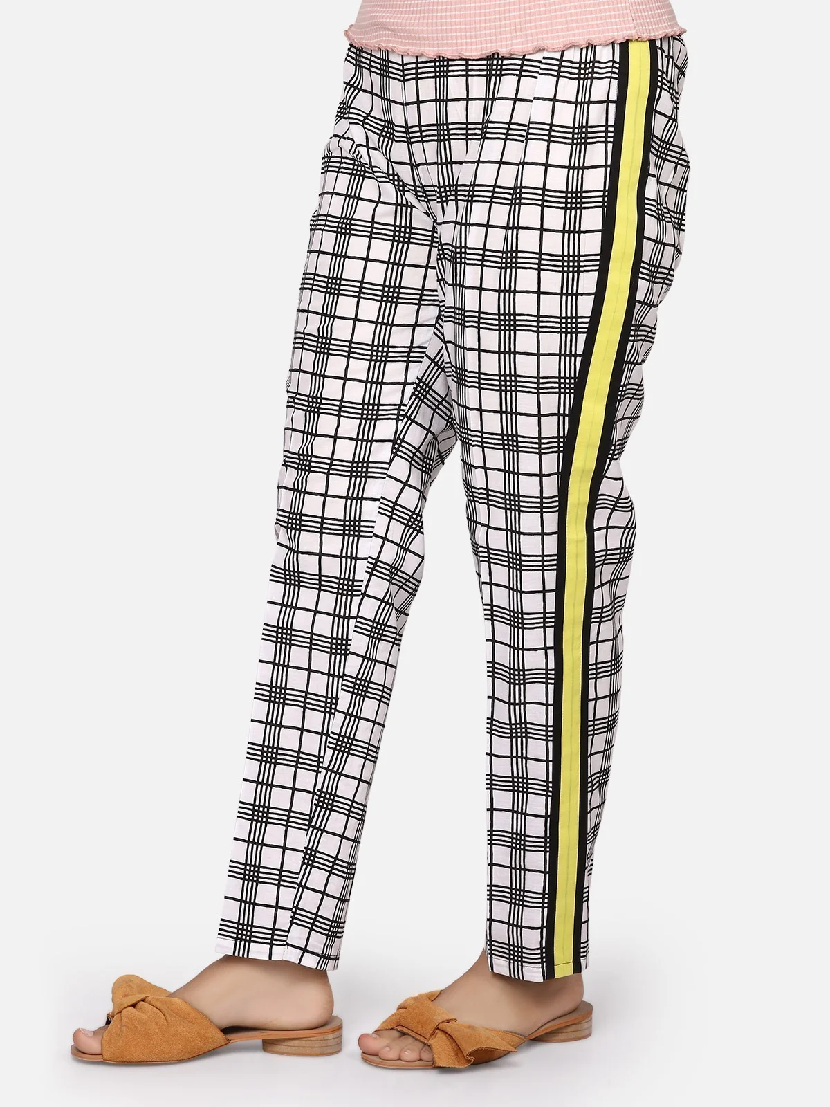 Women's Black & White Trouser - ELBP19-76160 - Image 2