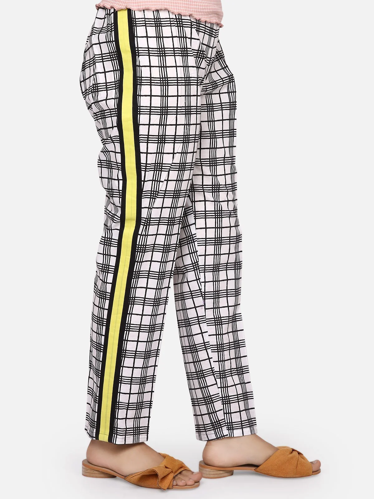 Women's Black & White Trouser - ELBP19-76160 - Image 3