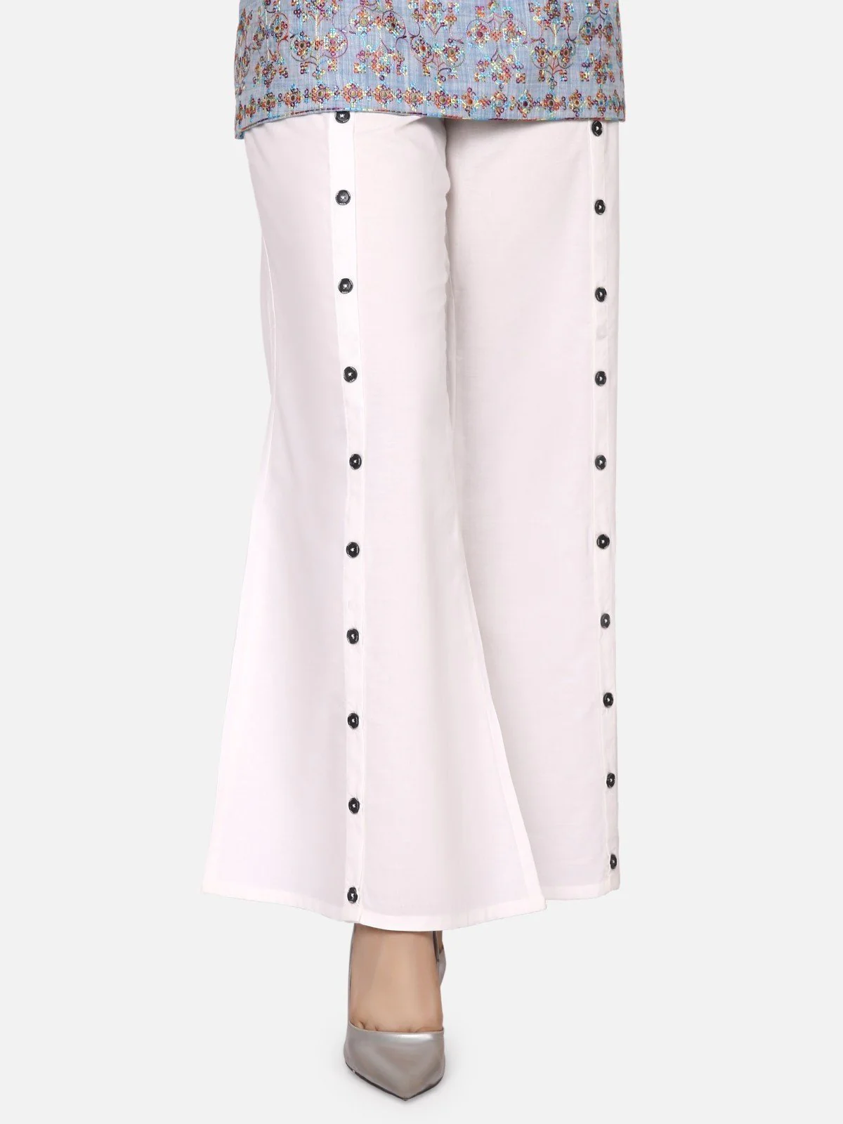 Women's Off White Trouser - ELBP19-76166 - Image 3