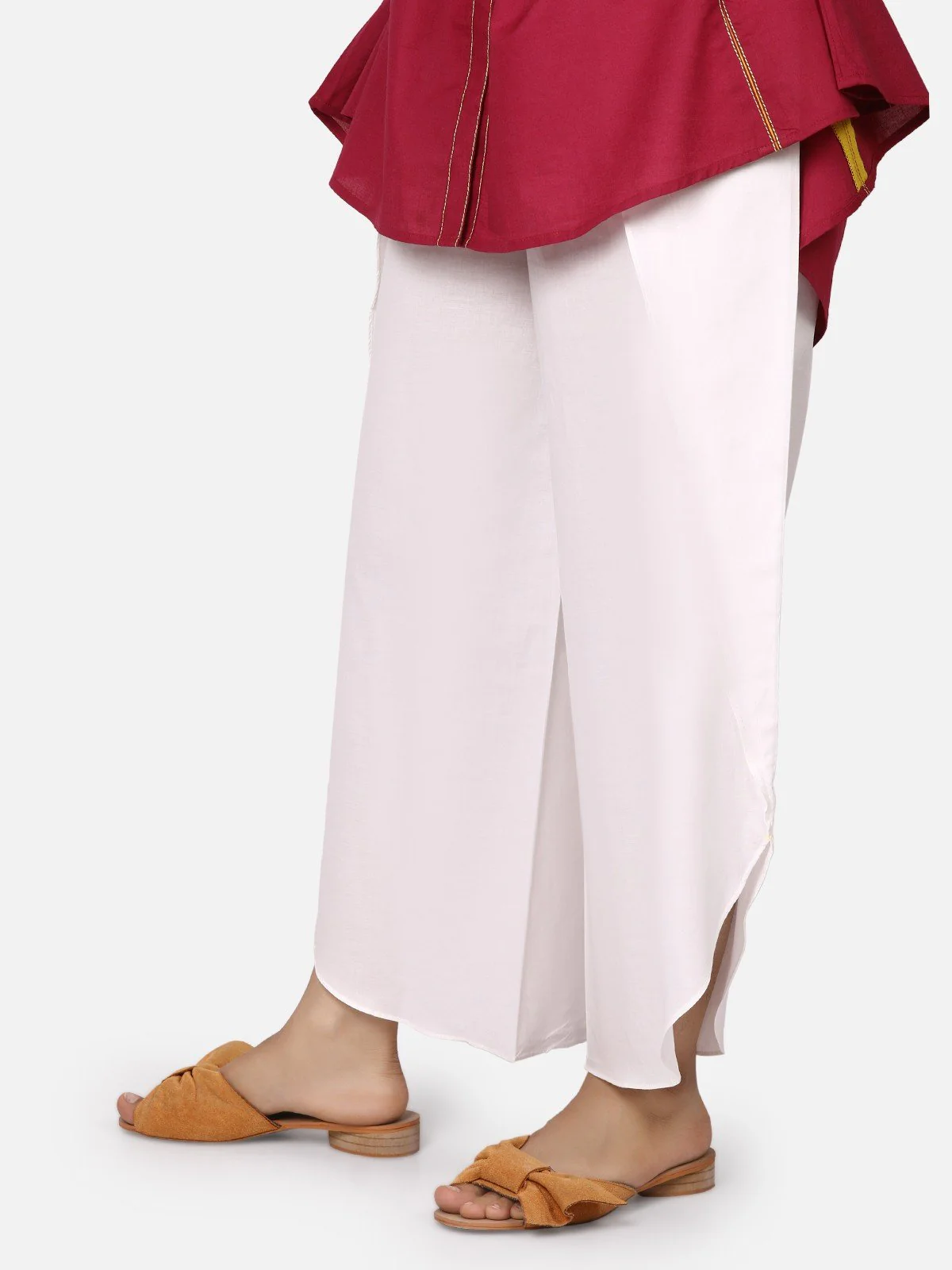 Women's White Trouser - ELBP19-76168 - Image 2