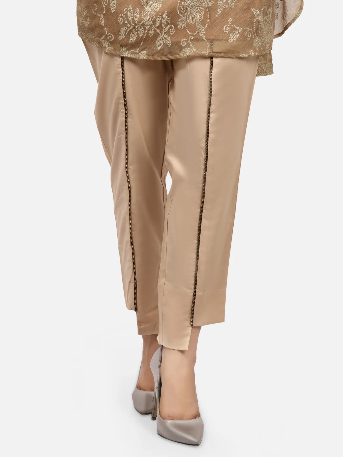 Women's Beige Trouser - ELBP19-76174 - Image 2
