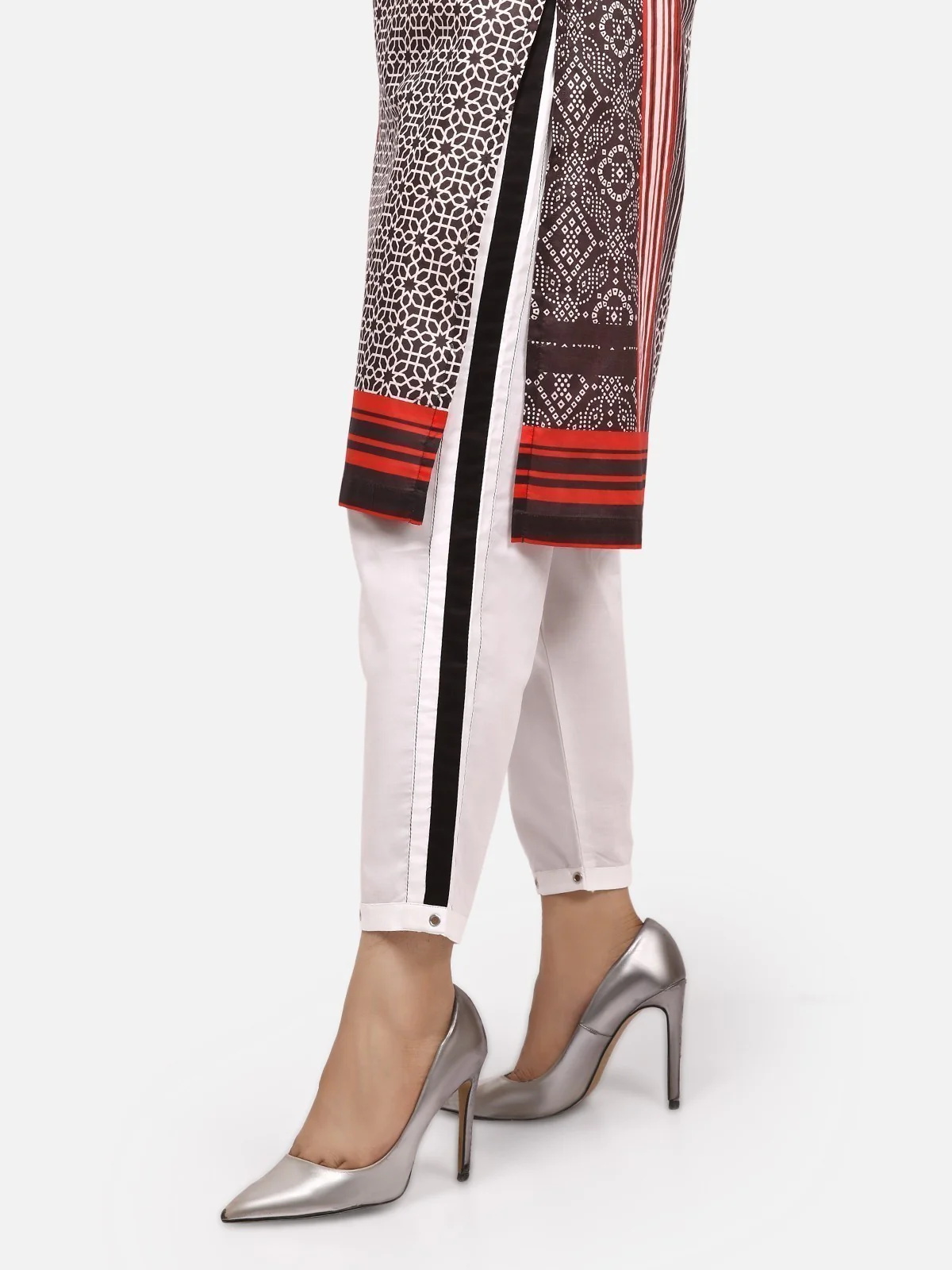 Women's White Trouser - ELBP19-76182 - Image 2