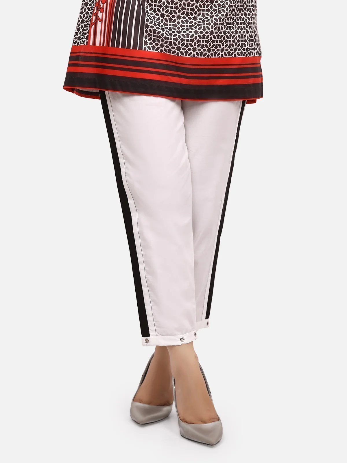 Women's White Trouser - ELBP19-76182 - Image 3