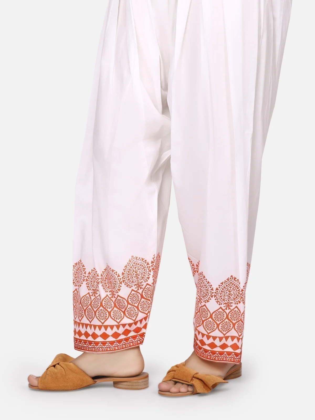 Women's White Trouser - ELBP19-76183 - Image 2