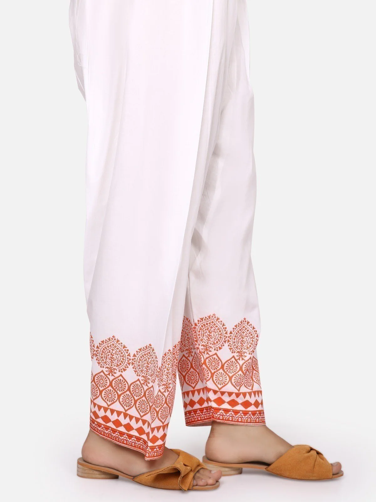 Women's White Trouser - ELBP19-76183 - Image 3