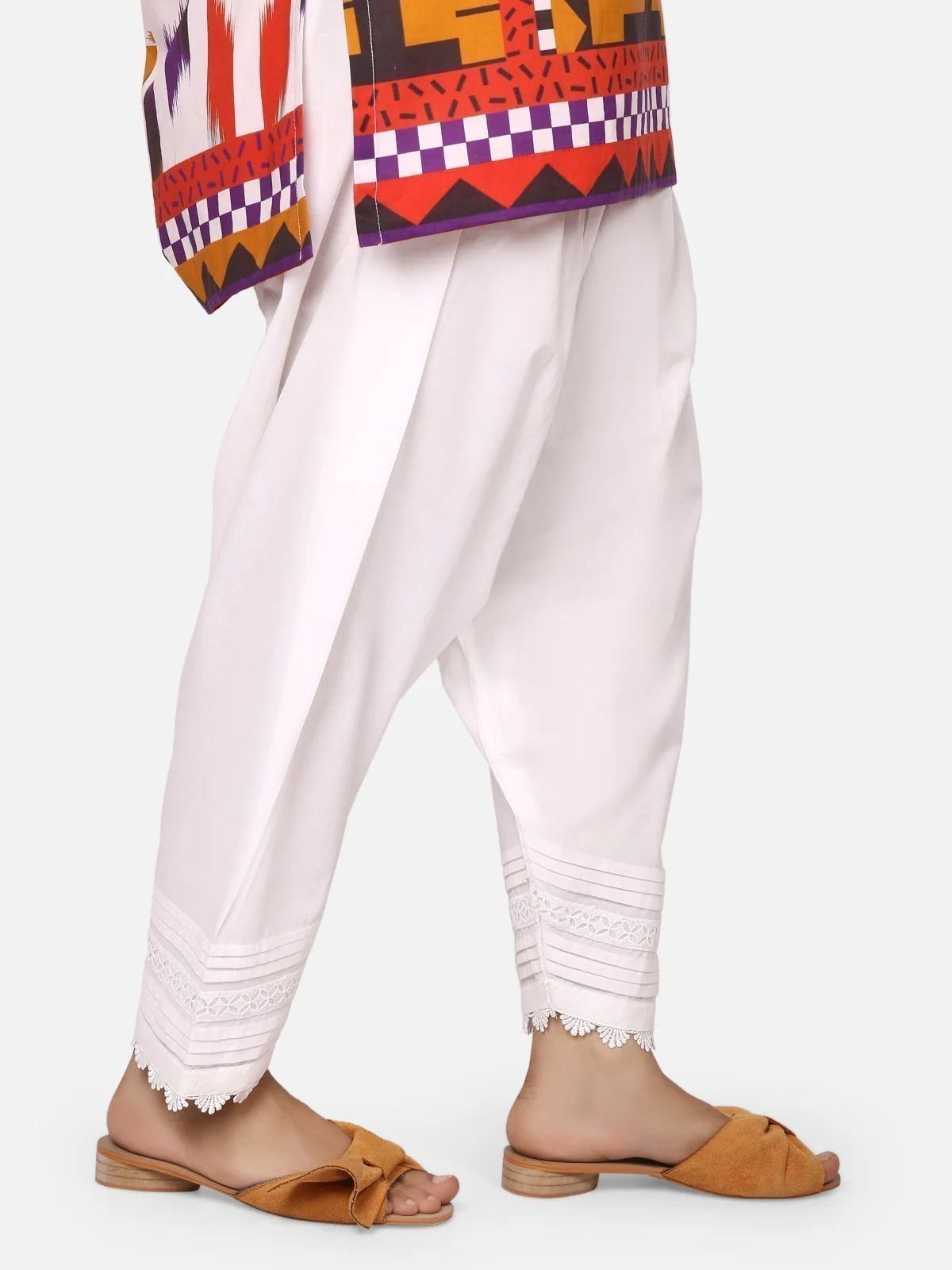Women's White Trouser - ELBP19-76187 - Image 2